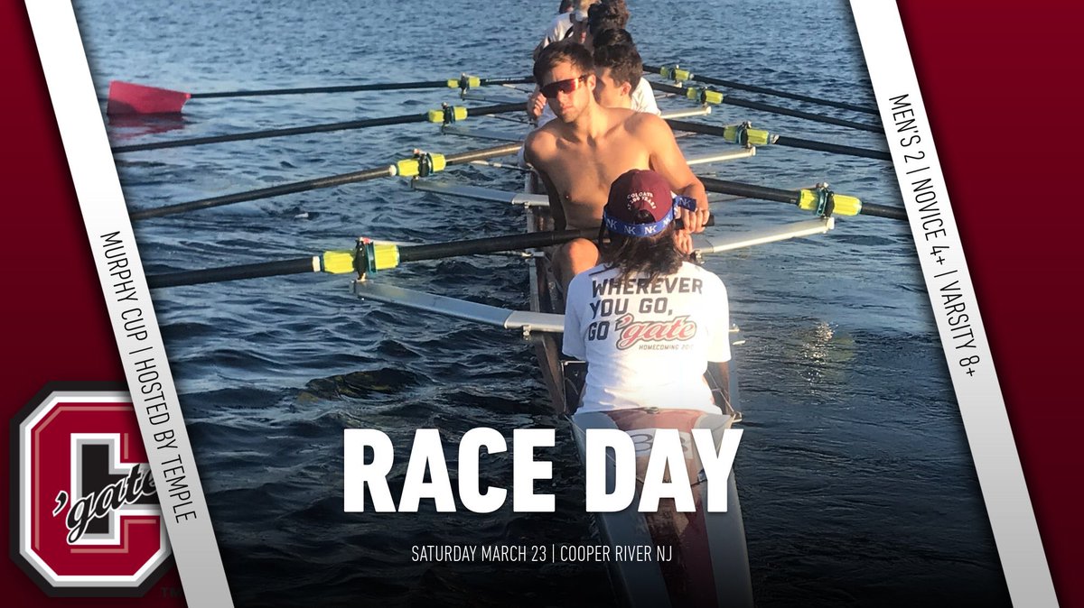 ColgateMROW's tweet photo. The Rowing Raiders are headed to Cooper River! See you there! News flash:Murphy Cup is relocating to Cooper from Schuylkill due to course conditions. #gogate #rowing #rowingrelated #varsityrowing #regatta https://t.co/N1fuCadZ8o