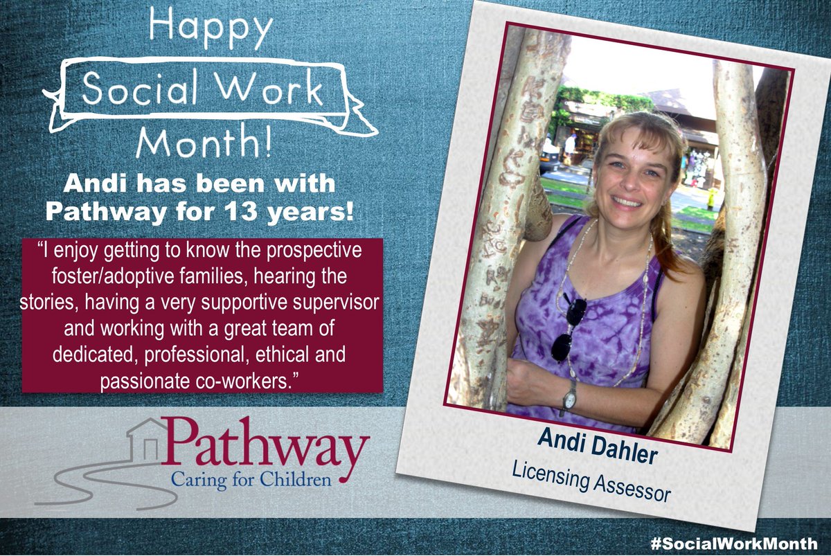 PathwayCfc's tweet photo. Andi Dahler is always a bright and smiling face helping our prospective foster parents get licensed! #SocialWorkMonth #PathwayCFC https://t.co/QHNuZTHDP1