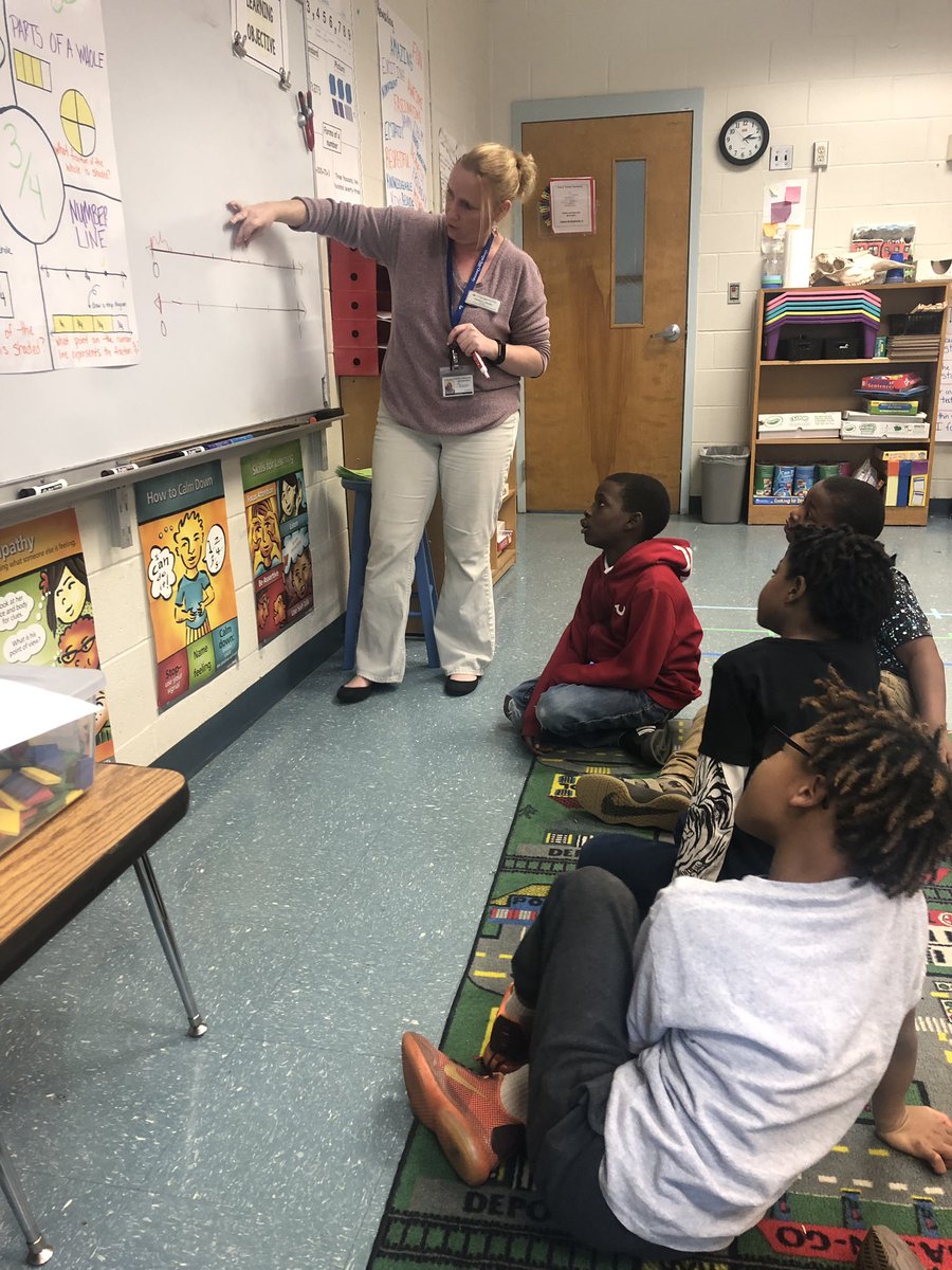 MrJBridgeforth's tweet photo. My @CREATE_TRP resident Ms. Murphy led a PHENOMENAL lesson this afternoon on fractions! Kids were super engaged AND started to build a conceptual understanding of equivalent fractions. https://t.co/JFL8ik46se