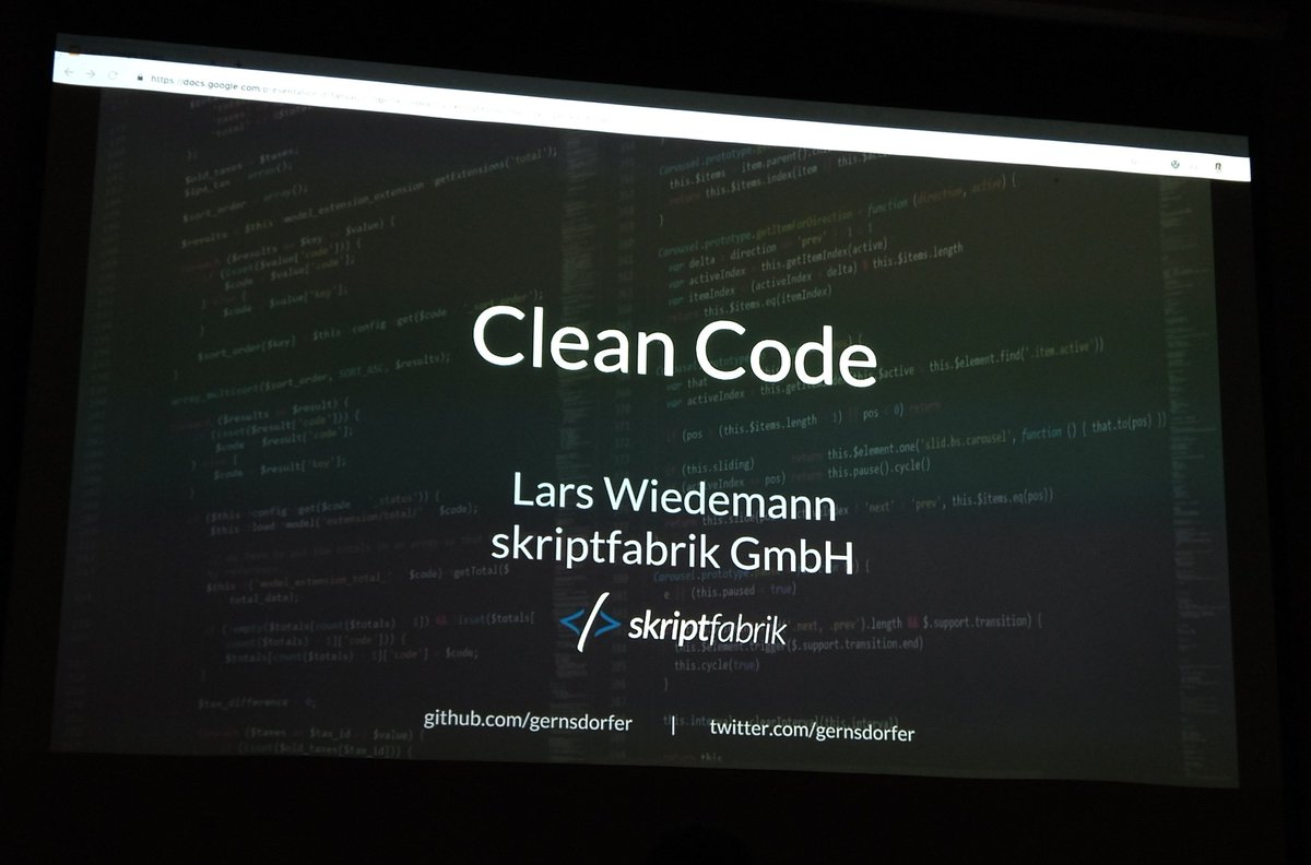 AlbrechtKurze's tweet photo. "Nobody intends to write bad source code. Nevertheless we do it every day..." proposes @gernsdorfer. He reports in @webdevchem #24 on "Clean Code": What are common issues and how to do better? #CleanCode #WebDev #Meetup #Chemnitz #BetterCode #GoodSoftware
https://t.co/pIhSzgPvil https://t.co/nOPqkC4lqC