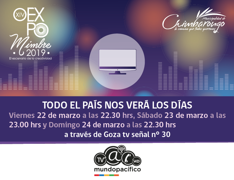 ChimbarongoMuni's tweet photo. ¡VUELVE A DISFRUTAR DE LA EXPOMIMBRE EN MUNDO PACIFICO ESTE VIERNES, SÁBADO Y DOMINGO! https://t.co/EWsSi7bQ9A