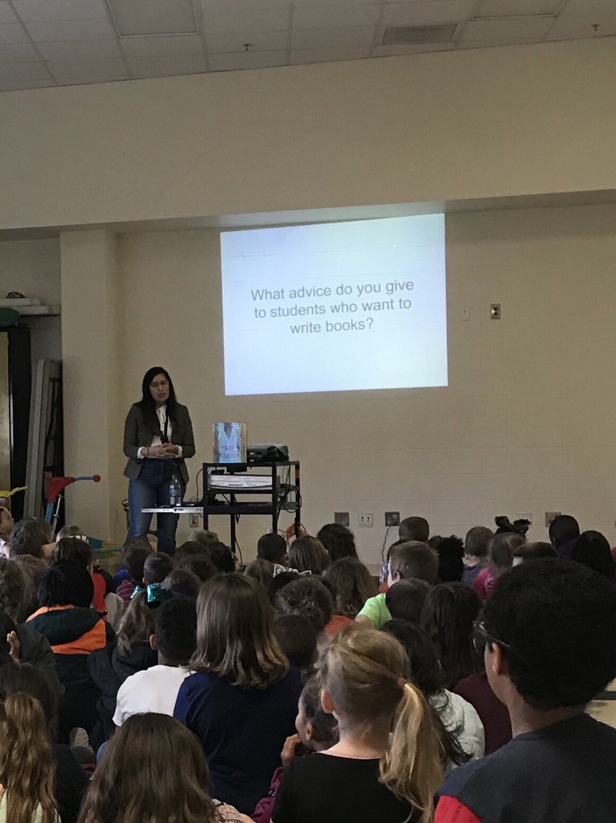 Today Ss got to visit with author/illustrator Ariel Mendez. Her message: Don’t take no for an answer, never stop being creative and don’t just read, WRITE!