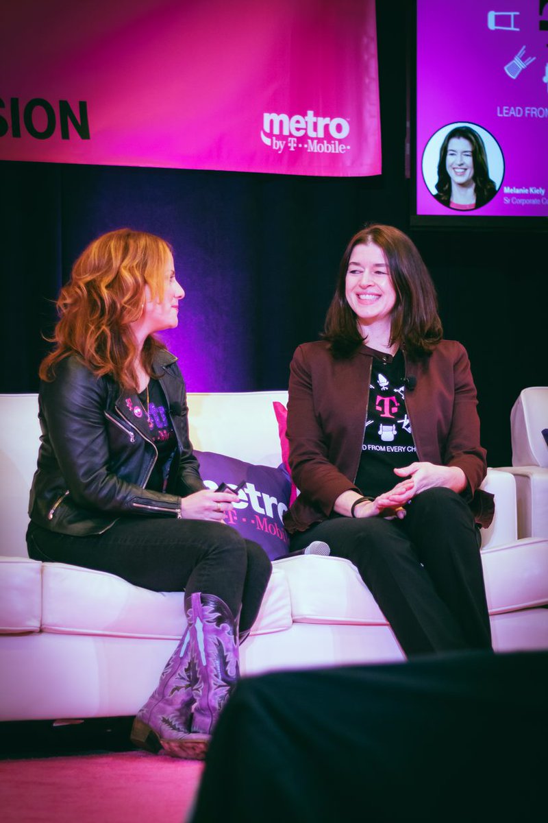 Amazing leaders from across <a href="/TMobile/">T-Mobile</a> and <a href="/MetroByTMobile/">Metro by T-Mobile</a> came together to talk about issues women face, how men can be strong allies, and how to find your voice. Love the deep conversations we are able to have in order to learn and grow together. #LeadFromEveryChair