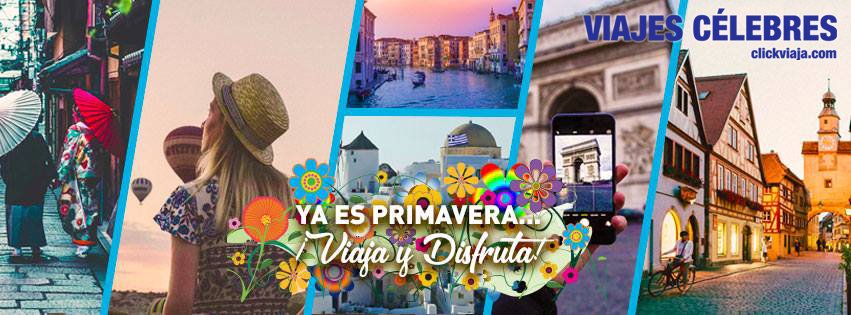 ViajesCelebres's tweet photo. Florecen las ganas de viajar y disfrutar #BienvenidaPrimavera 😍 https://t.co/L0pJsciCue
