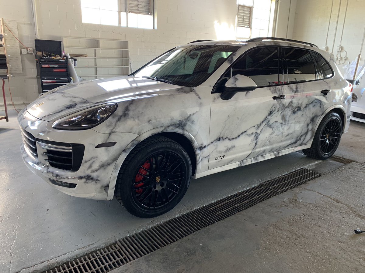 CustomsThird's tweet photo. Have a Marbleous day everyone! #Porsche #carwrap #vinylwrap #marble https://t.co/7n8ORrVu1Y