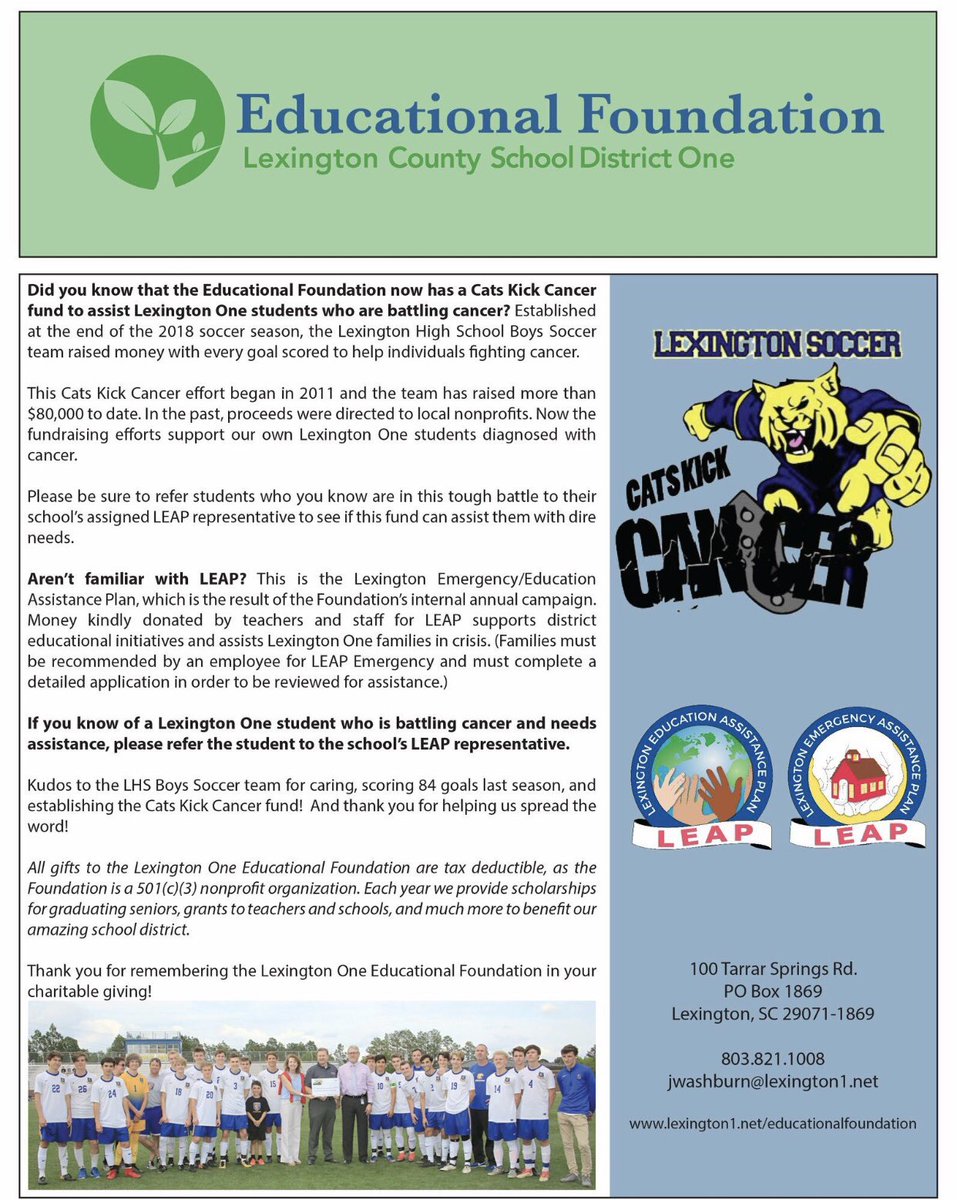 LexMenSoccerCKC's tweet photo. With all the excitement Tues night with the Big Win over DFork, you may have missed something...

With 4 Goals Scored 3/19/19
(2 for @LexMenSoccerCKC 
and 2 for Lexington JV) 
the 2019 Cats Kick Cancer Program has now gone OVER $10,000!!!
#CKCGoals=93!

THANK YOU SPONSORS!!! https://t.co/JDvrcTG98J