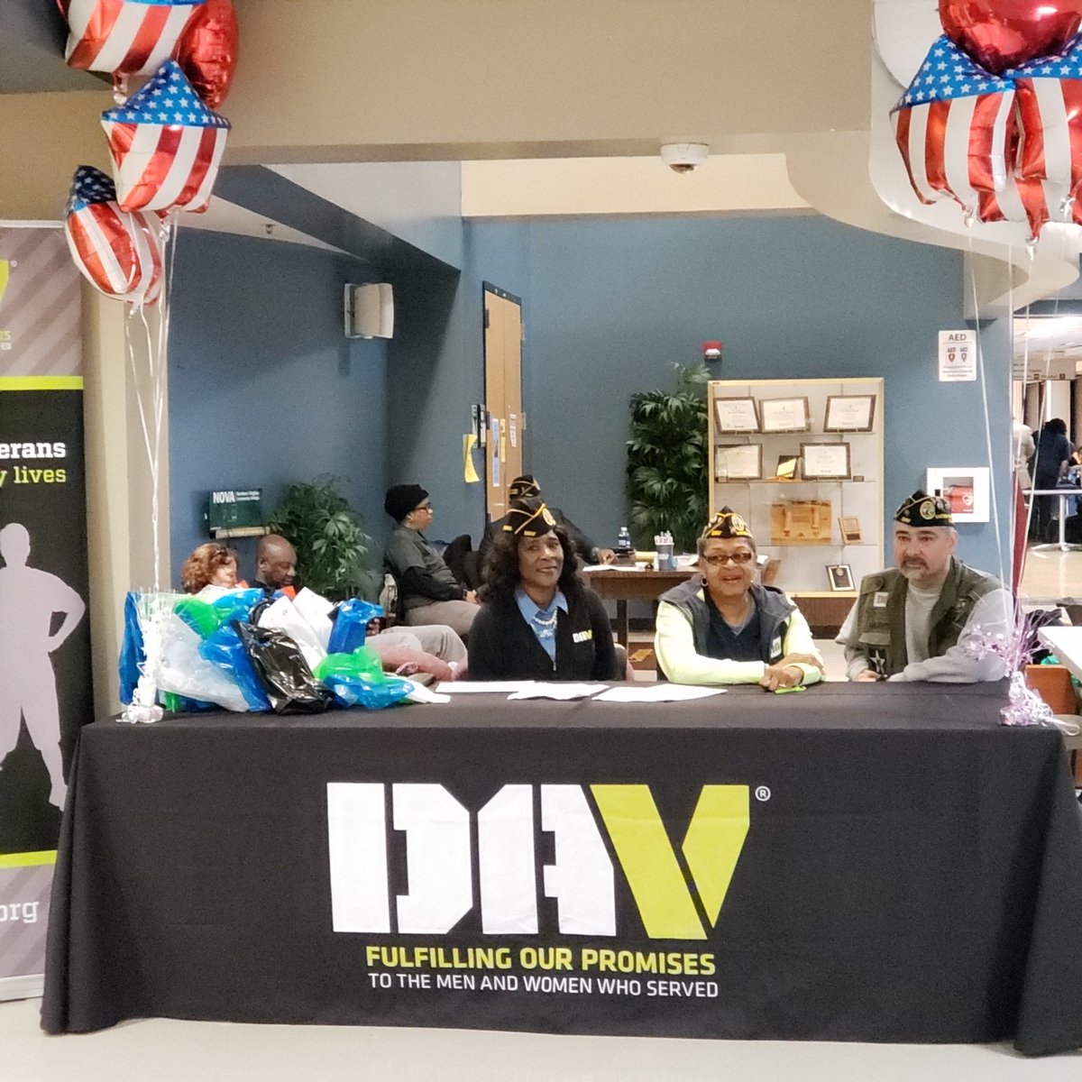 #WomenVeterans #Hiring #Education #Health Evet <a href="/NOVAWoodbridge/">NOVA Woodbridge Campus</a> is underway. All #Veterans  are welcomed!!! Registered vets check in for your tickets and swag. #DAV48VA #KeepThePromise