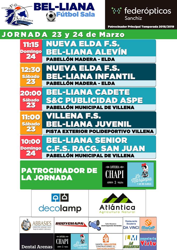 ⚽️ Nueva jornada de liga para los equipos de las diferentes categorías del <a href="/BelianaFS/">Bel-liana FS</a> ⚽️
#AgoraDeporte #laactualidadquevacontigo #Villena #Futsal