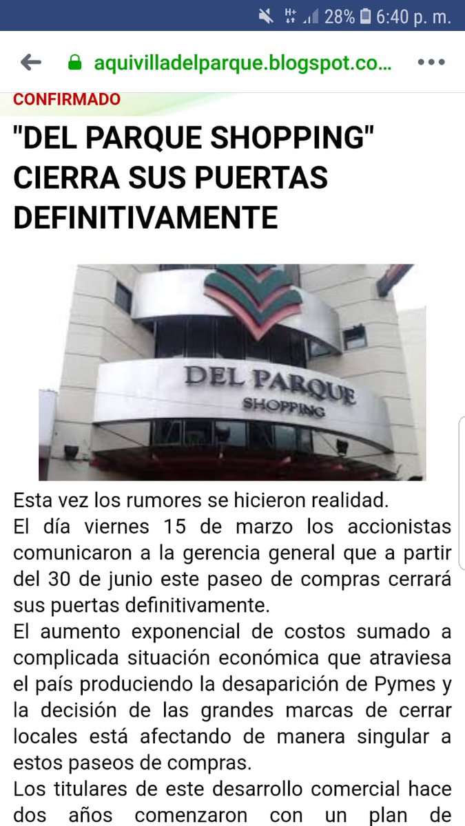 LucilaLopardo's tweet photo. Me acaban de romper el corazón 💔: cierra Del Parque Shopping. Antes de que digan nada: ya sé que no era el mejor, que las salas de cine eran malísimas y cada vez tenía menos locales, pero me pintó la melancolía. https://t.co/hYaAfQlkEd