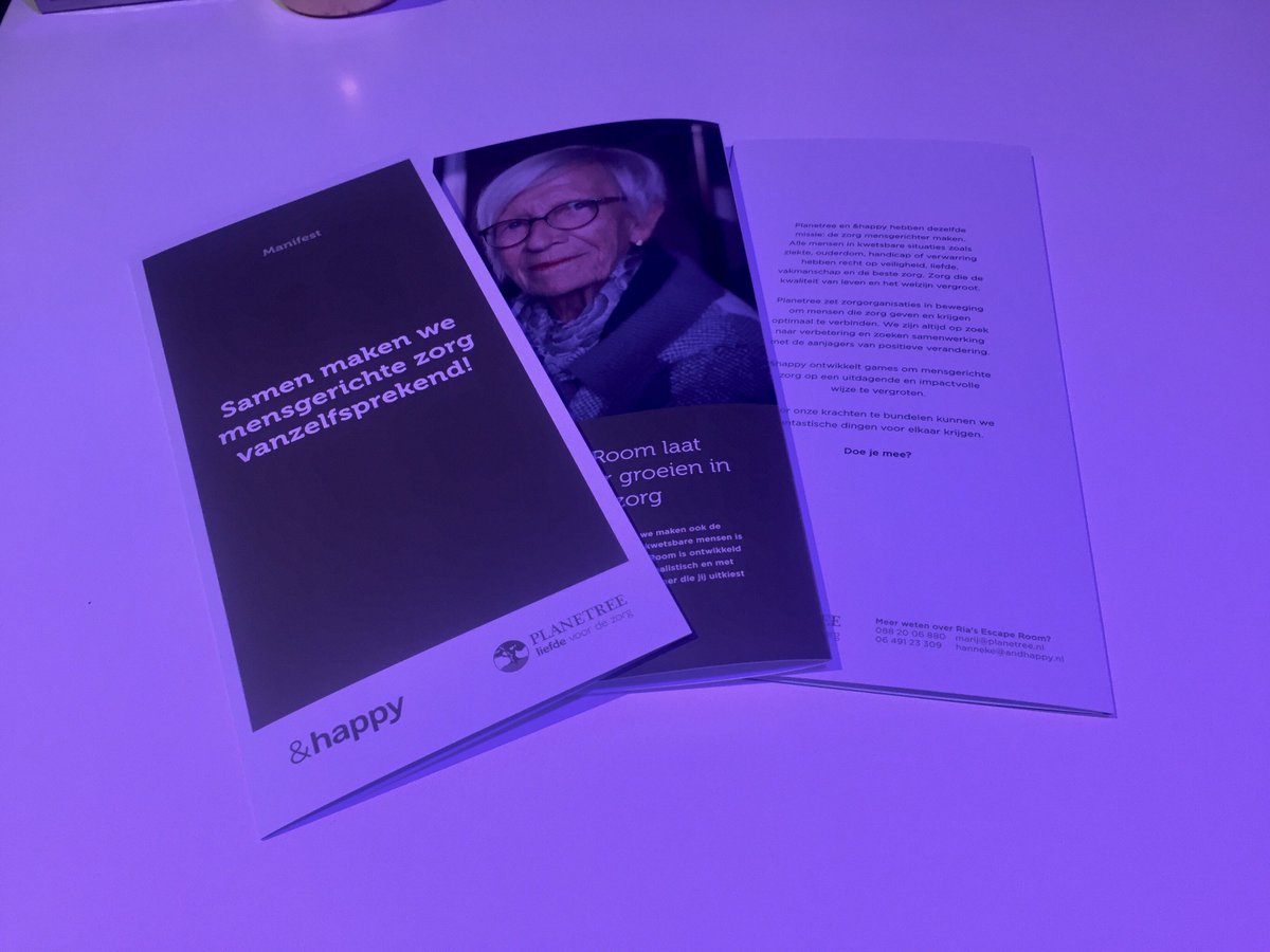 andhappy_NL's tweet photo. &amp;happy en @PlanetreeZorg hebben dezelfde missie: de zorg mensgerichter maken. Samen bundelen we onze krachten om fantastische dingen voor elkaar te krijgen. Vandaag vieren we de start van onze samenwerking tijdens de Planetree Conferentie in Nieuwegein. https://t.co/idSFVglUHS