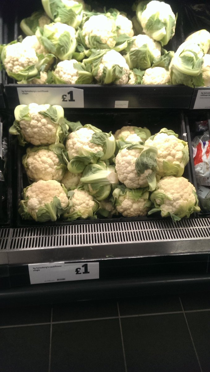 pickledredhead's tweet photo. @sainsburys it's the little things , 1 little step closer to plastic free . Why does the cauliflower and cabbage need those bags anyway? https://t.co/HI8GWRlt8O