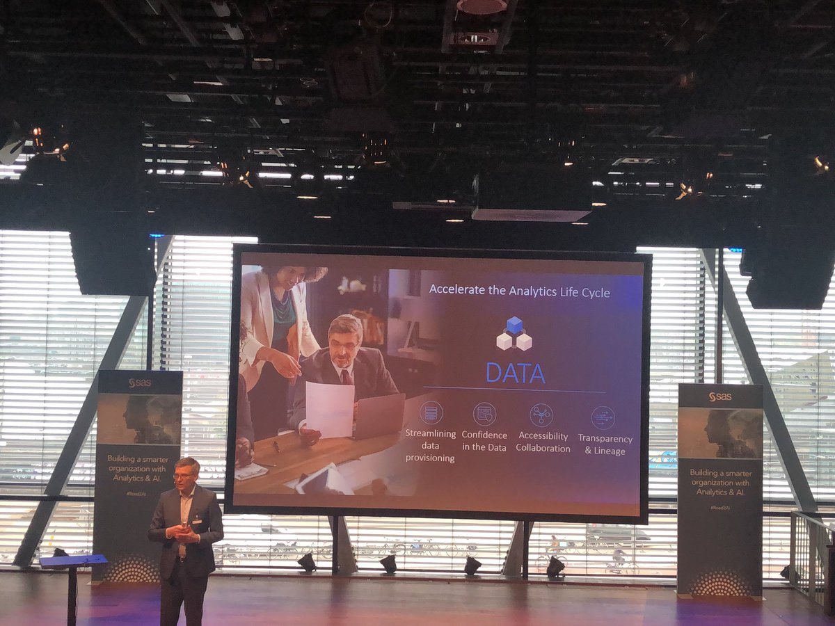 SAS_Netherlands's tweet photo. Getting #AI out of the lab and into the real world. Everyone leveraging the same data, the same #analytics, the same platform is key to success.
@EdwinvanUnen @Olivier_Penel #Road2AI https://t.co/A2289l8F5e