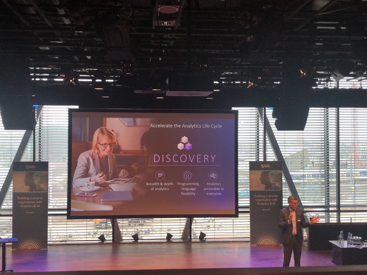 SAS_Netherlands's tweet photo. Getting #AI out of the lab and into the real world. Everyone leveraging the same data, the same #analytics, the same platform is key to success.
@EdwinvanUnen @Olivier_Penel #Road2AI https://t.co/A2289l8F5e