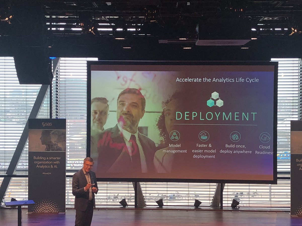 SAS_Netherlands's tweet photo. Getting #AI out of the lab and into the real world. Everyone leveraging the same data, the same #analytics, the same platform is key to success.
@EdwinvanUnen @Olivier_Penel #Road2AI https://t.co/A2289l8F5e