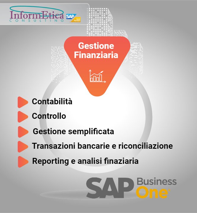 Entra nel mondo #SAPBusinessOne e fai crescere il tuo #business! Gestisci in modo automatico le attività contabili quotidiane tenendo sempre sotto controllo le finanze della tua #PMI. Contattaci eepurl.com/ggKU8j  #DigitalTransformation #innovazione #ERP #manufacturing