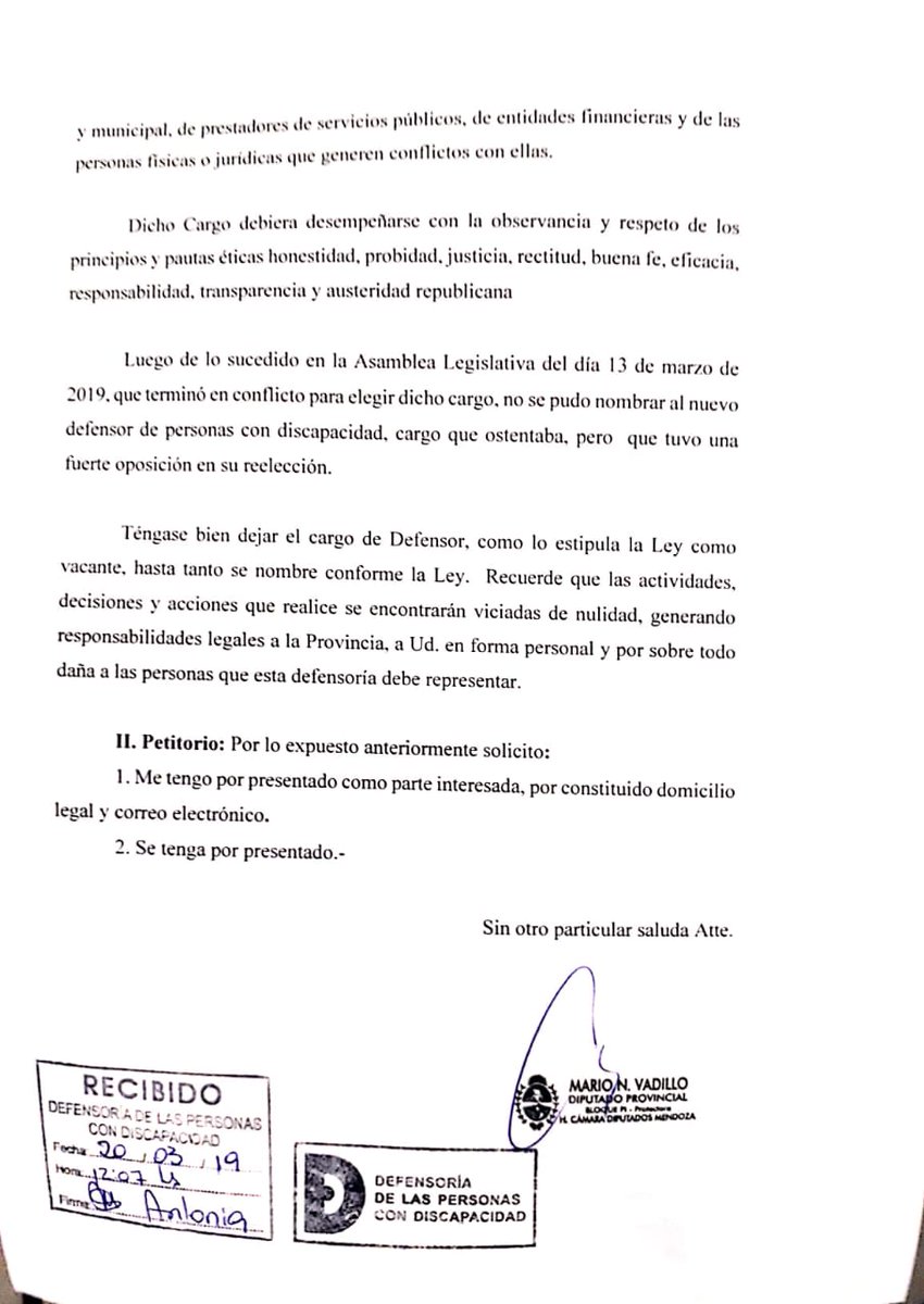 cdavilamza's tweet photo. Por fin alguien que trabaja para lo que fue elegido.
Esperemos que @DifusionCornejo entienda que las Personas con Discapacidad exigimos que #RespetenElOrdenDeMerito https://t.co/8A6y2Ti1qd