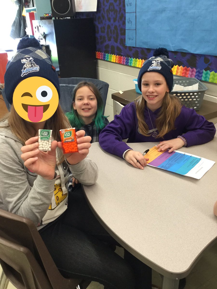 Mrs_Dupont's tweet photo. Establishing testing criteria as we test our favourite products and examine our role within our small groups. After all, bubble gum, Tic Tacs and chocolate bars are always a good idea - especially days before spring break. @BlumenortHSD #bengalslearn #HSDlearns https://t.co/tzAD6MqhrY