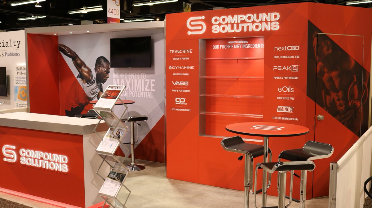 riseexhibits's tweet image. RISE Exhibits Field Ops did a great job at NPEW 2019 in Anaheim, CA. We got to help Compound Solutions, Inc. with the design, build and on site services with this 10x20 booth. Great product and amazing brand to work with!
#RISEExhibits #Compoundsolutions #Expowest