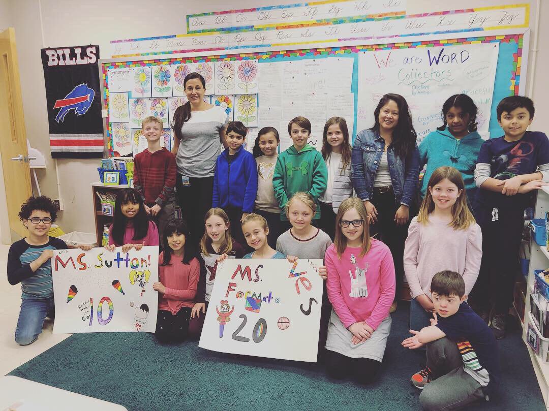 MsSuttonmes's tweet photo. Our signs made yesterday from our students for the basketball game! Love their support! Go VES!🏀♥️
#VESisthebest @MsFormatoGrade3 https://t.co/D3PhWthcrb