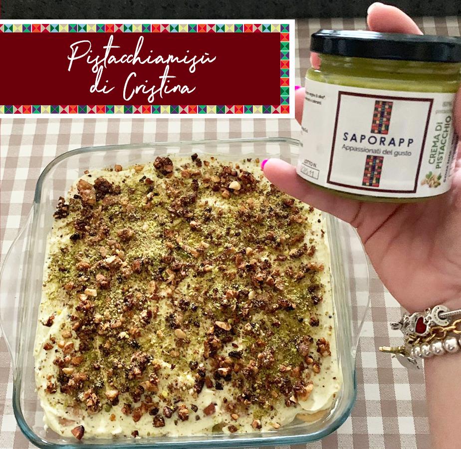 Cristina Salerno ha approfittato del codice sconto #RBPROMO del -20% per acquistare la crema spalmabile al pistacchio Saporapp creando il "Pistacchiamisù"! 
La nuova rivisitazione del classico tiramisù nella versione di Cristina grazie alle nostre creme! 
saporapp.com