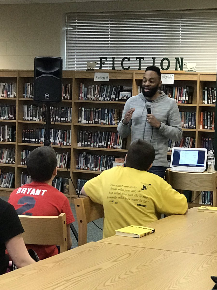 Great things happening today at WMS with <a href="/MattCarterTalks/">Matthew Carter</a>, AKA “The Real Ghost,” visiting and sharing his inspiring story! #AugCoLearns