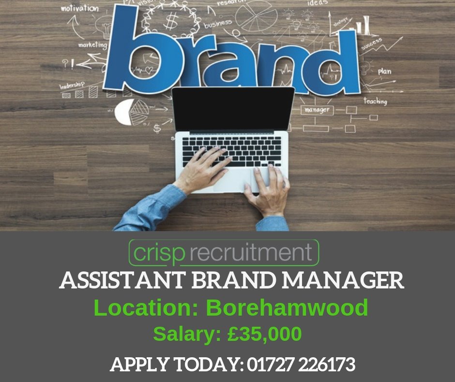 CrispRecruit's tweet photo. *****NEW JOB*****
Are you looking for a new job role as an Assistant Brand Manager? 
Then Contact Crisp today to find out more about this fantastic opportunity or email your CV to info@crisprecruitment.co.uk
Crisp Recruitment Ltd
#brandmanager #brands #manager #jobs #Careers https://t.co/Br5FNOdgQ6
