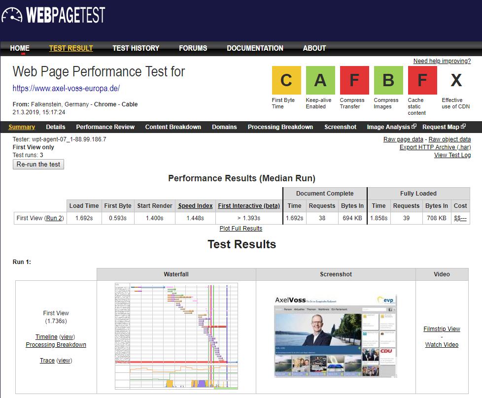CLICKHEROS's tweet image. Axel Voss nutzt auf seiner Website kein #gzip und hat keinen Cache für statische Seiten! #axelsurft
