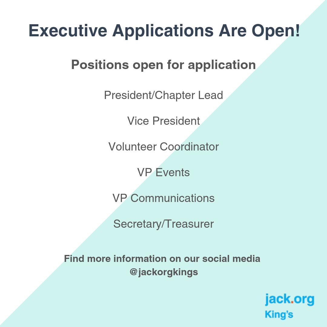 JackorgKings's tweet photo. Hey, King's! Application for the executive positions of the 2019/20 school year are now open! Here's the link: https://t.co/AMrPjq1FGi https://t.co/VplRJeupbg