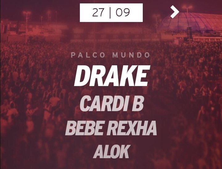 BardiBrasil's tweet photo. Bebe Rexha foi confirmada no @rockinrio. A cantora irá se apresentar no mesmo dia que Cardi, Drake e Alok. https://t.co/cRzNNuy8J2