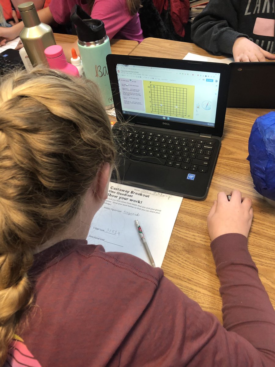 Naz5thgrade's tweet photo. #Breakout We started our day with a Math Digital Breakout #Castaway stranded on an island and needed food... Riley escaped first with Gracie close behind👍🏼😎! Loved practicing math skills this morning❤️thanks #MathChick for great resource! https://t.co/lvdlTkY4tL