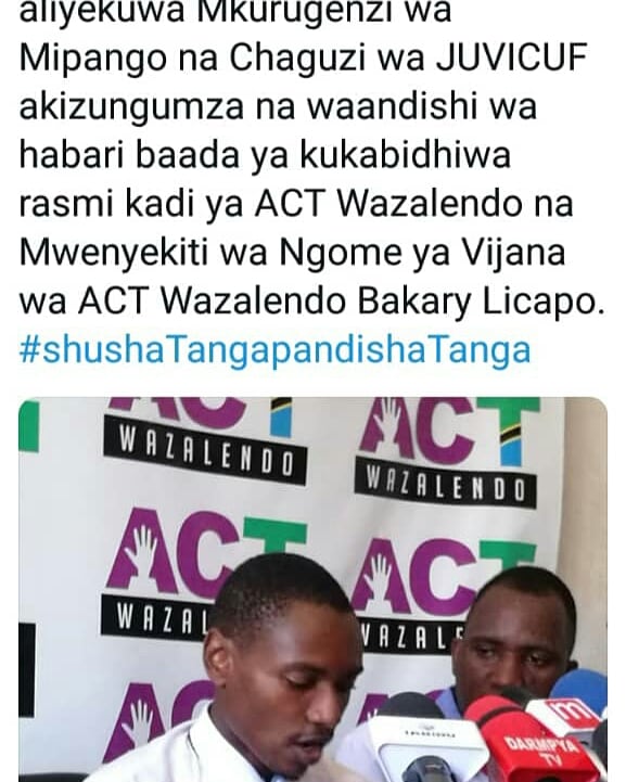Vicent_Kassala's tweet photo. #ShushaTangaPandishaTangaSafariIendelee

@zittokabwe @IsmailJussa @fatma_karume @ACTwazalendo @MariaSTsehai @AdoShaibu @MwanaishaMndem2 @darmpya_  @juliusmassabo @kailakarama @idrisa_kweweta @ndala_mona @WistonMogha @johnpmbozu @JaneRithe @SeifAbalhassan @omarshaaban80 https://t.co/qzmCbqtLmt