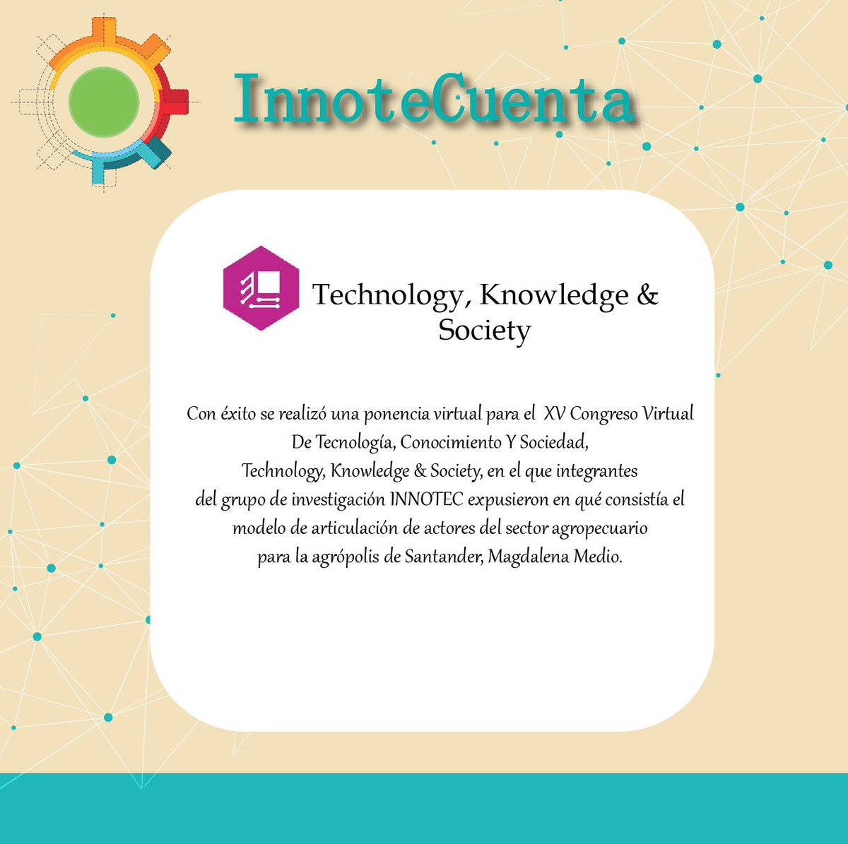 INNOTECUIS's tweet image. Entérate de las novedades de nuestro Grupo de Investigación Innotec, en #Innotecuenta. 
#ComunidadUIS #EEIE #Innotec