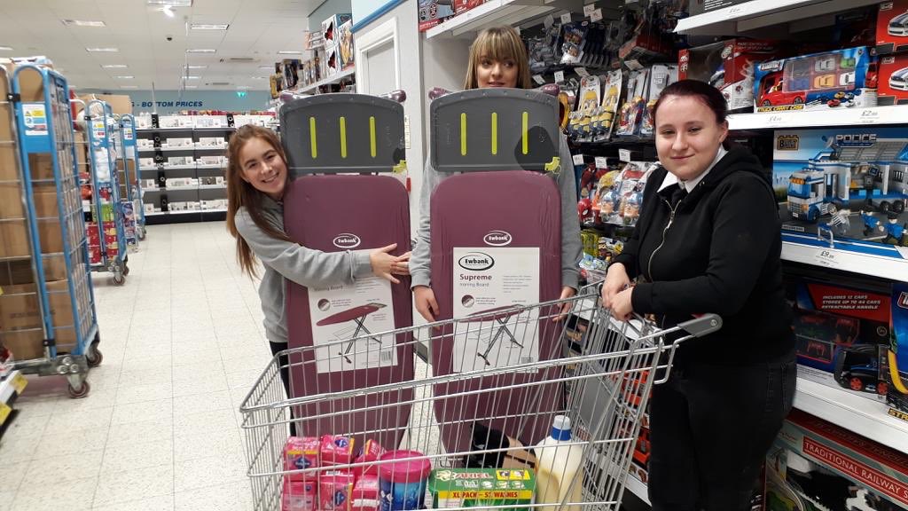 Being able to attend a shopping trip and collect ironing boards