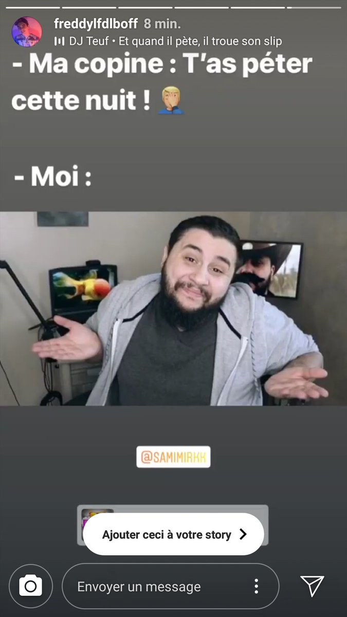 Samimirk's tweet image. Sur Instagram je suis enfin de venu un meme 😭😍
(Merci 😂😂)