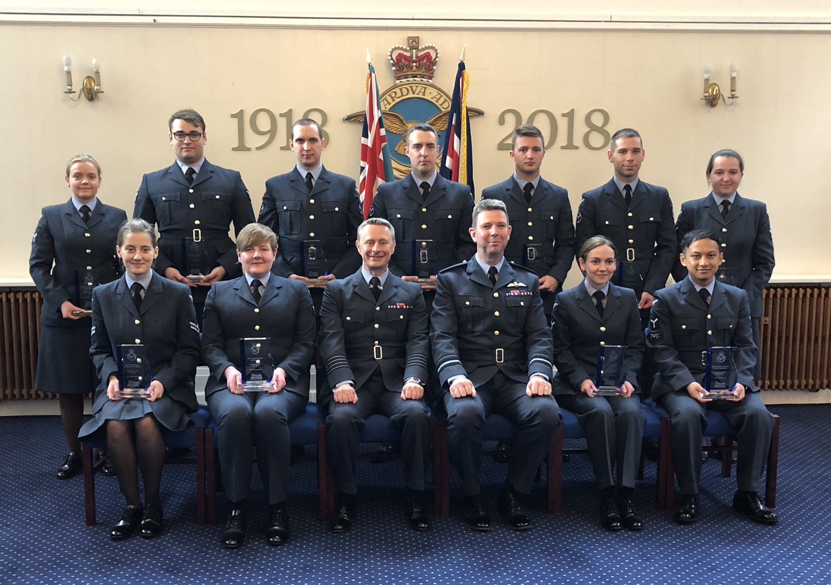 RAF_EBTA's tweet photo. Great day celebrating the award winners @RoyalAirForce Apprentice of the Year 2019 ceremony @RAF_Wittering. With 3000 people undergoing apprenticeships each year, the winners citations were inspirational; each not just academically astute,but already helping their Units.. https://t.co/DdZlfNocWe