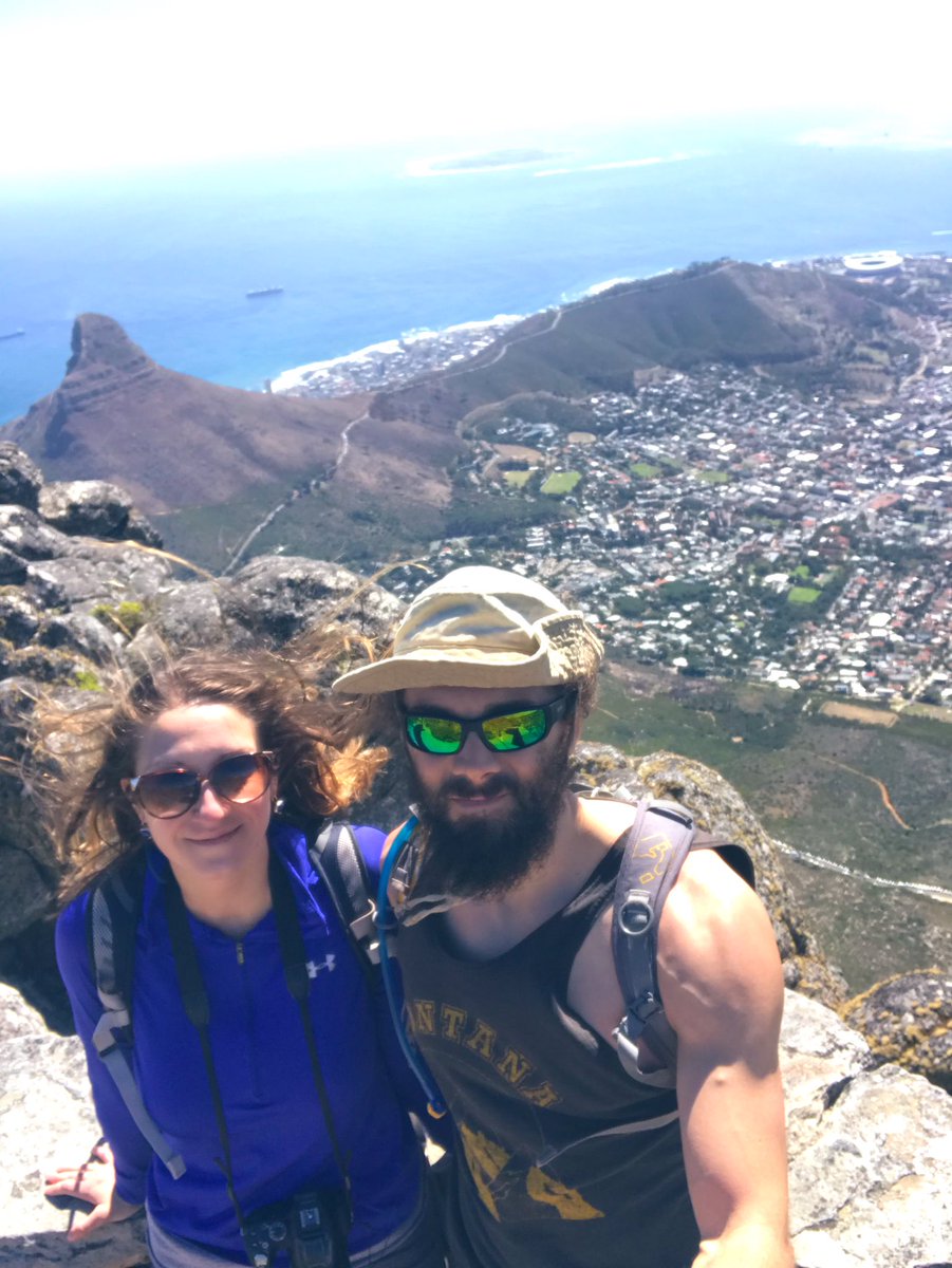ryanpcooney's tweet photo. Table Mountain was windy as hell  but what a hike.  8 miles: 4 straight up, 4 straight down and views for days.  #SouthAfrica #TableMountain https://t.co/lEhvAkFOeV