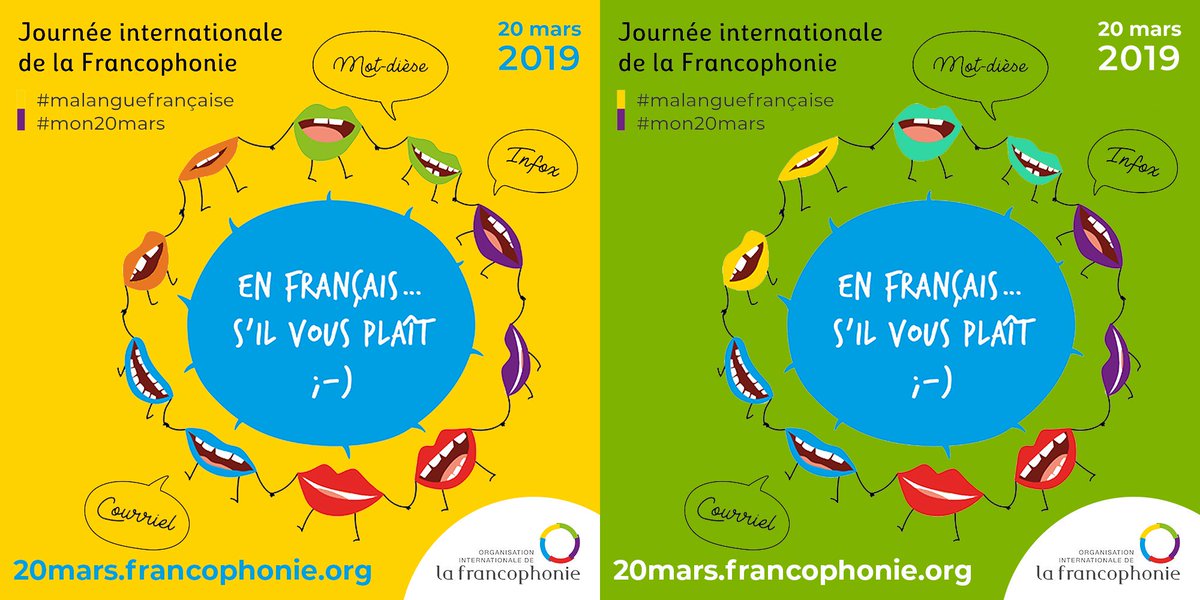 OIFrancophonie's tweet photo. La Journée internationale de la Francophonie est passée. 
Mais les célébrations se poursuivent dans le monde jusqu'à la fin du mois de mars. Et parfois même en avril.
Retrouvez-les ici : https://t.co/gjI52BpO2d

#mon20mars #malanguefrancaise https://t.co/pl8UNu0lav