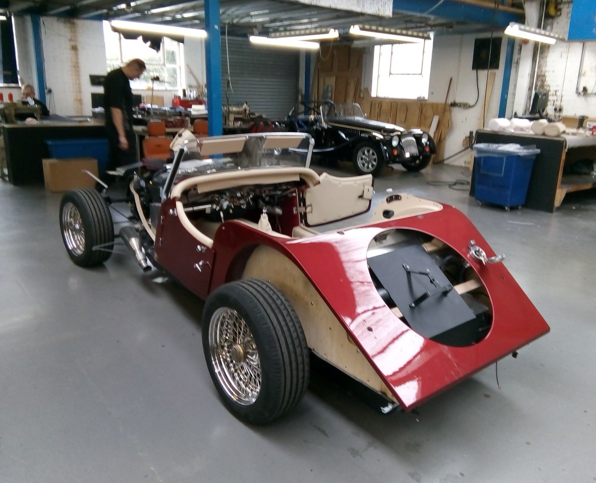 AllonWhiteCars's tweet photo. Always a high point to visit @morganmotor factory and see our new demonstrators in build. Here's a taste of what's coming...😃 https://t.co/vzpcmIaJ4B