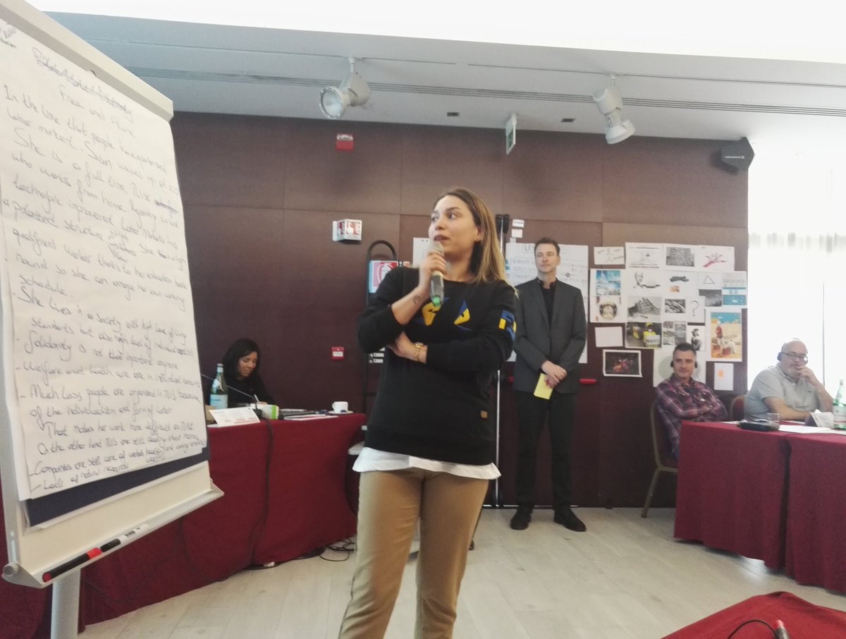 APonceETUI's tweet photo. The future is not one solution. How can trade unions operate in different scenarios in 2040? Exploring paths, possibilities, dilemmas and trade offs in each scenarios at .@ETUI_org
training in Palermo.
#ThinkForesight
.@ValericadD .@sredondo1 https://t.co/xc8ZvEoCP5
