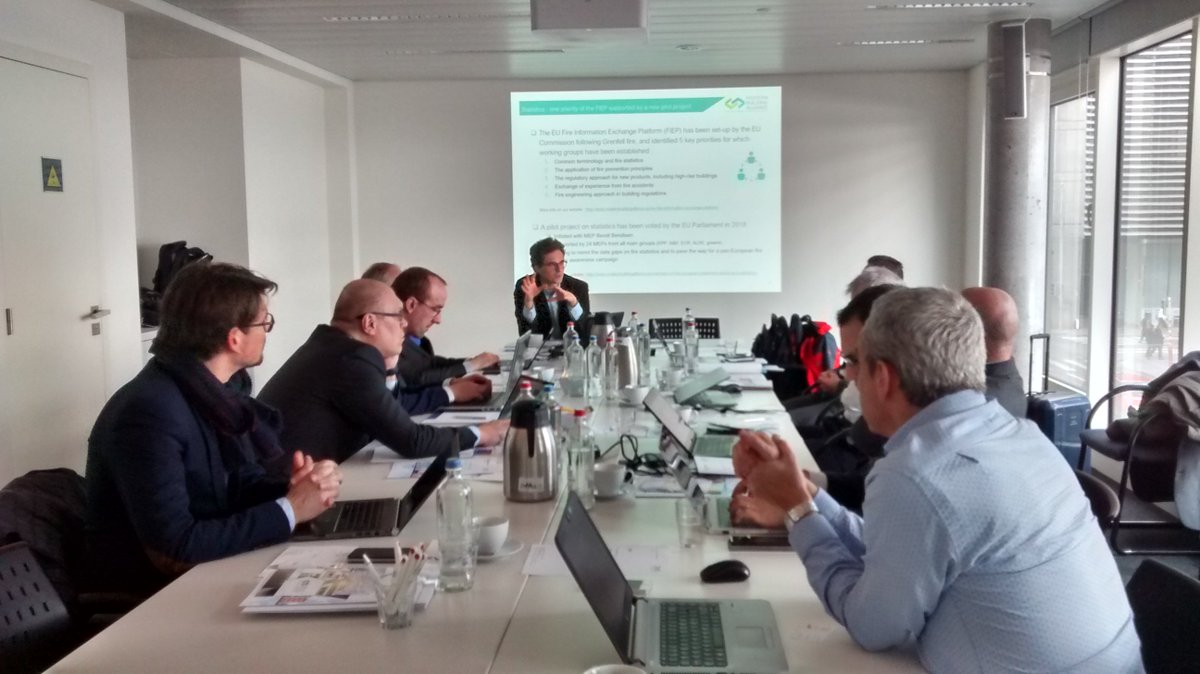 RozennM's tweet photo. Efficient presentation by @QuentindeHults from @ModernBuildEU to the MSSI Electrical Working Group https://t.co/0I03FiRGrY on  pilot project on fire safety statistics #firedata #firestatistics https://t.co/yENDPO90nO