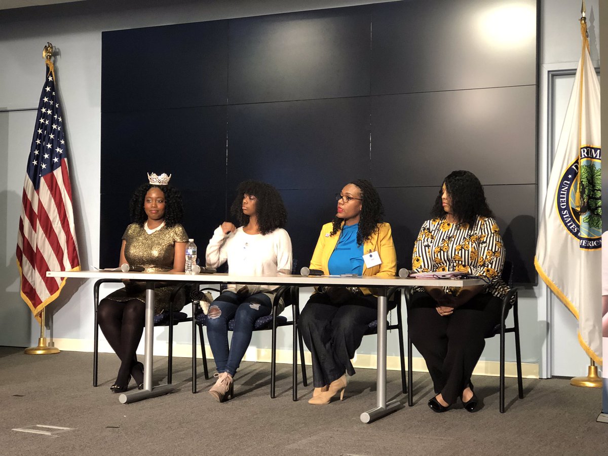NotOKApp's tweet photo. At the @usedgov this morning talking about mental health #afamwomenlead https://t.co/MqT4icosWb