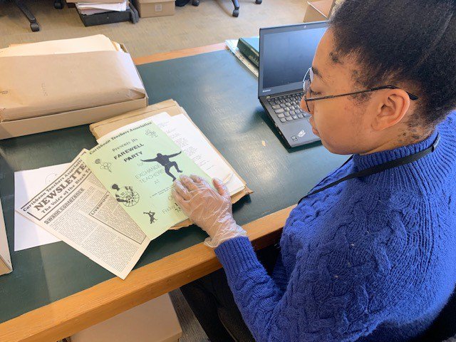 I'm Rebecca and I'm cataloguing the Mollie Hunte archives. Mollie was an educational psychologist  who set up important organisations for the Caribbean community in London. With <a href="/wellcometrust/">Wellcome</a> funding I am making her archives available for public access. #histmed #archives