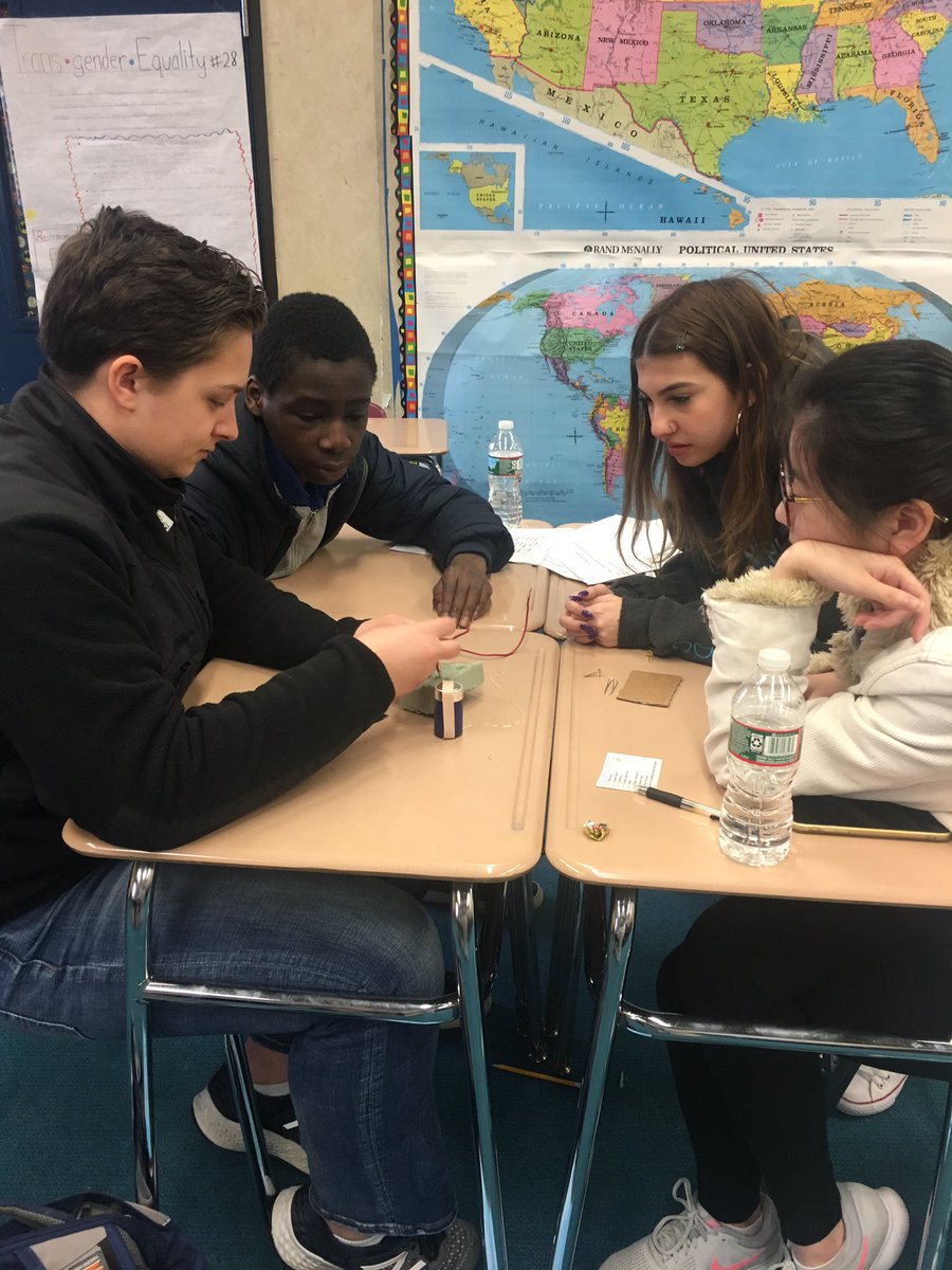 durfee_history's tweet photo. Creating telegraphs in Mrs. Martin’s Freshman History Class today! Brainstorming theories to make them work as part of Industrial Revolution Unit! #EngagingClassrooms https://t.co/FkkMvQduSI