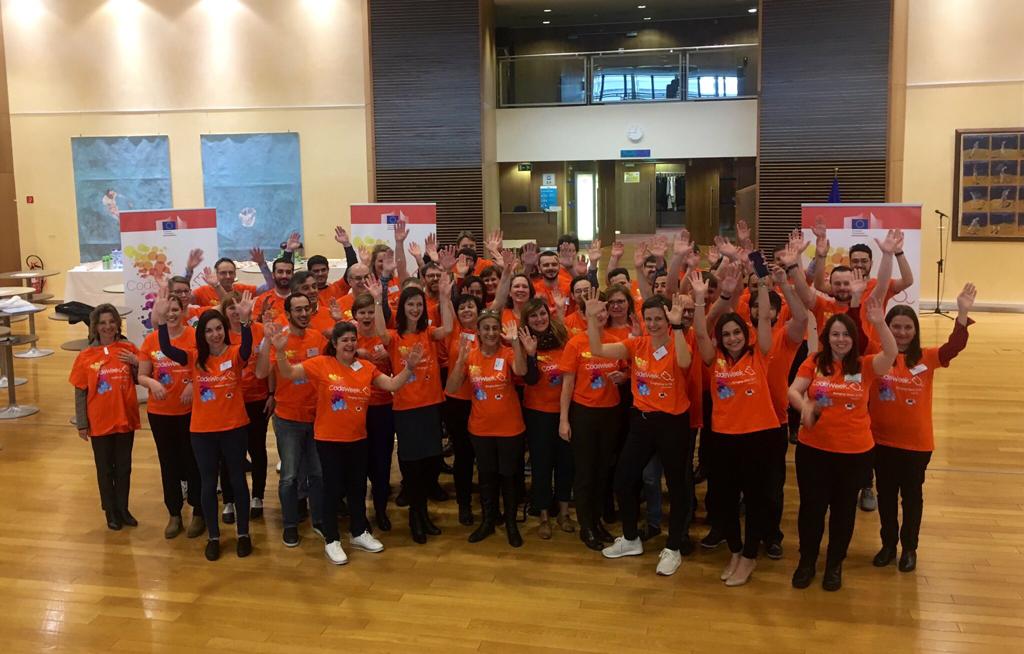 CodeWeekEU's tweet photo. A massive thank you to all ambassadors and edu coordinators who made their way to Brussels for the past two days! #CodeWeek 2019 is looking great already! https://t.co/jITSOUAdah