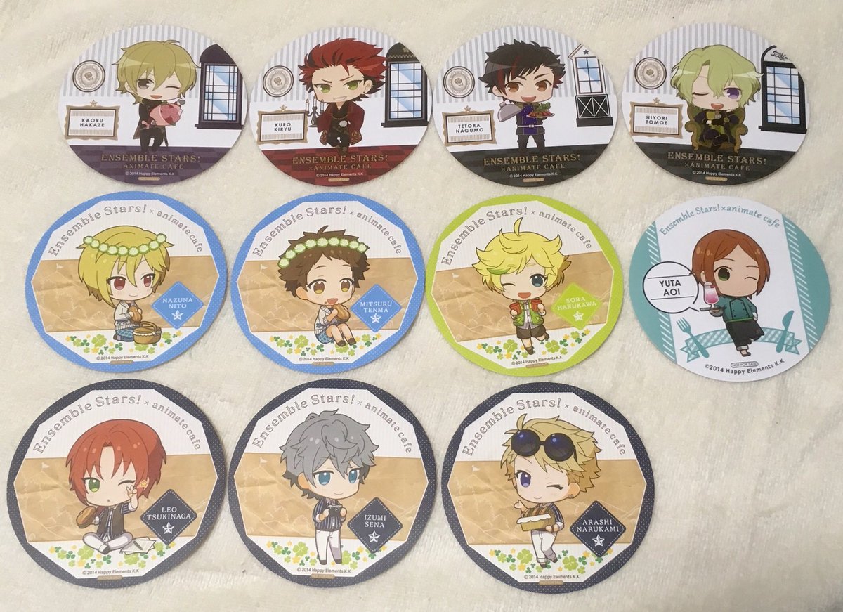 のりた على تويتر 交換 あんさんぶるスターズ あんスタ アニカフェ アニメイト コースター 譲 今回バンケット 薫 紅郎 鉄虎 日和 前回ピクニック なずな 光 宙 レオ 瀬名泉 嵐 コック ゆうた 求 ピクニック 宗 渉 紅郎 アドニス