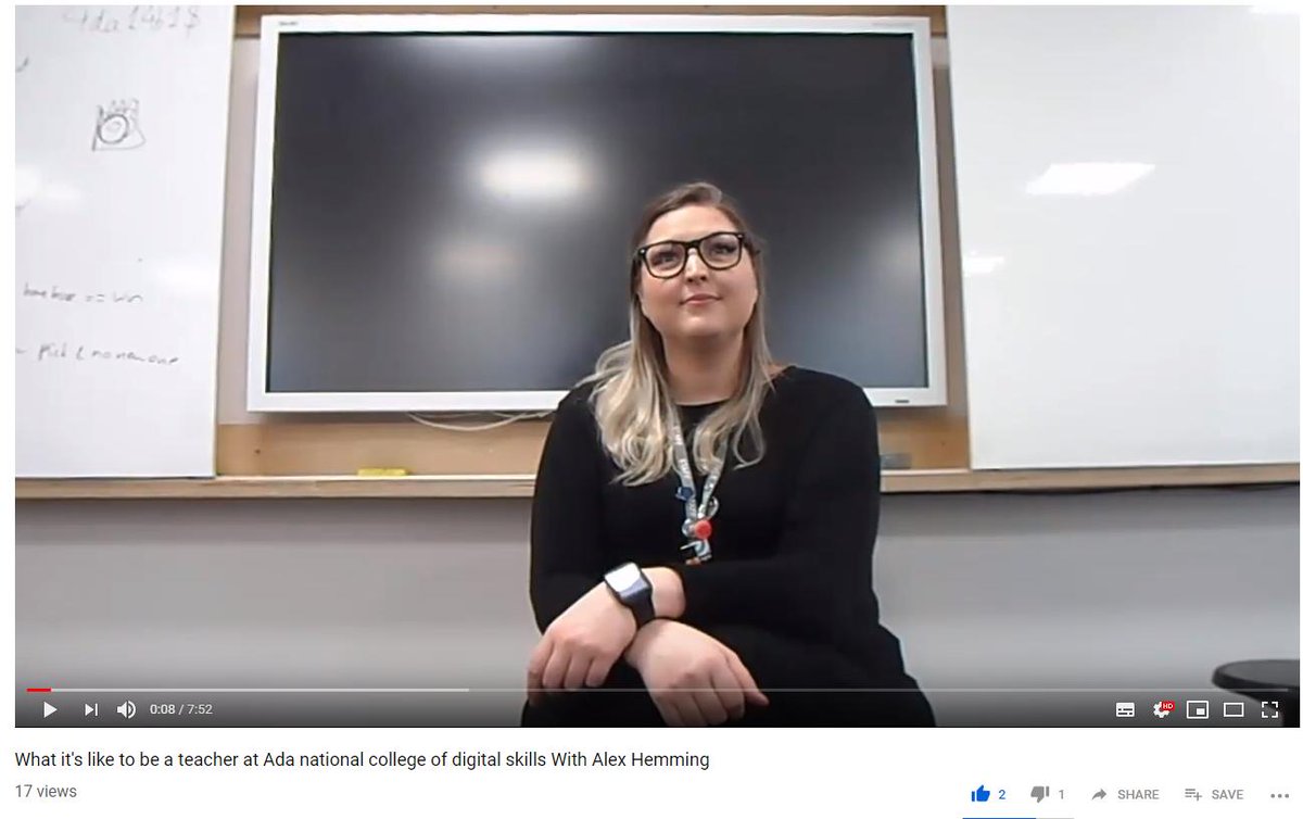 simoneAda1's tweet image. I had the privilege of interviewing Alex Hemming, one of the teachers at Ada. @AdaCollege
Link to the Youtube video: bit.ly/videoOnTeaching 
 #Interviews #tech #womenintech