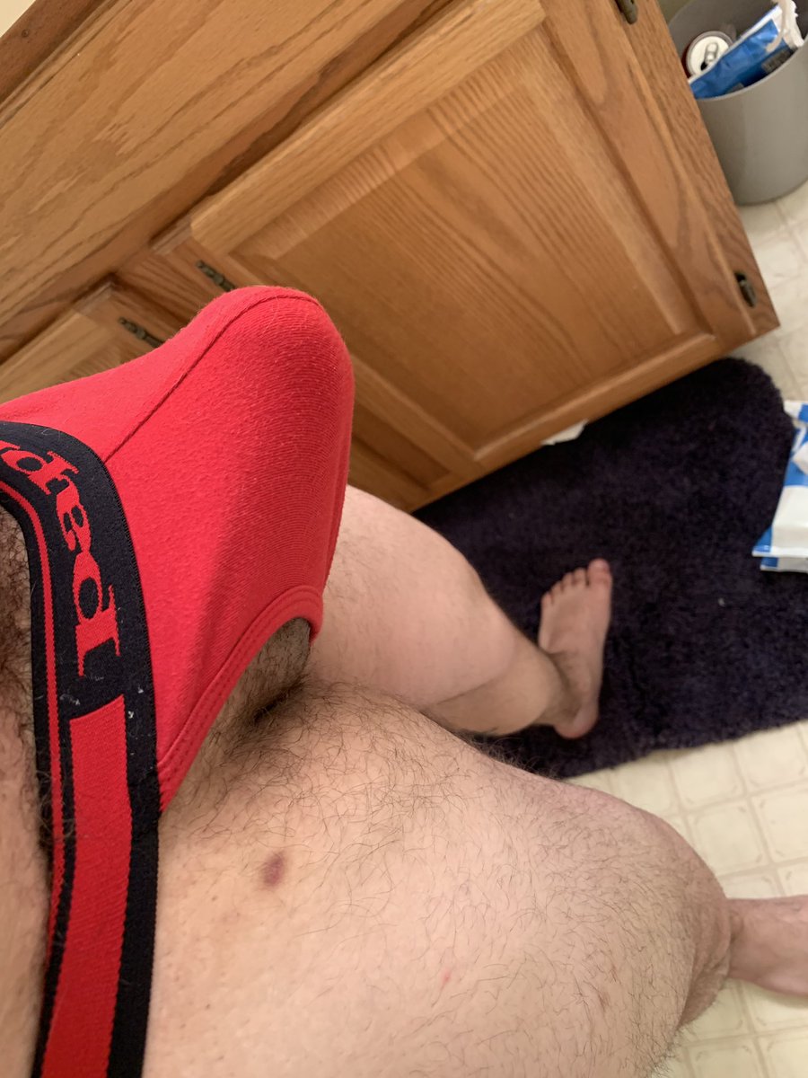 Morning bulge #jockstraps #me #morningstruggles #bulge #papi #gay #pubes  #jock #red #me