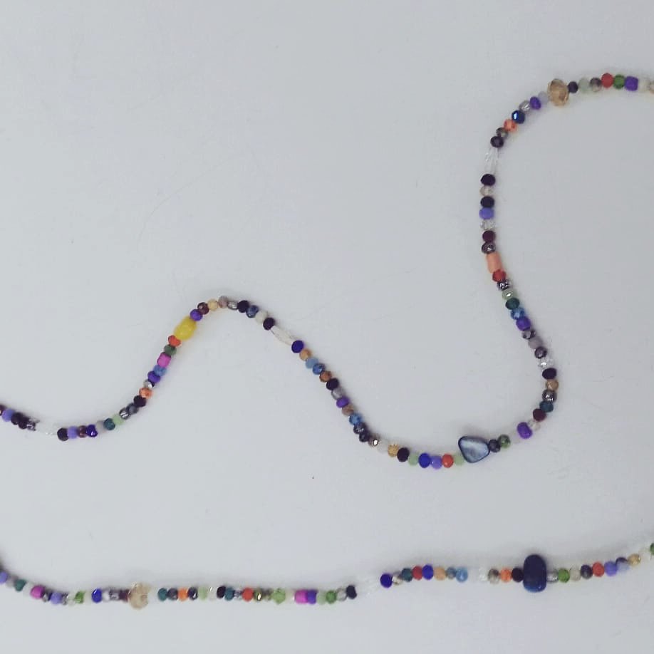 takaraplata's tweet photo. Collar largo en cristal y piedras. https://t.co/wtbaAsJJSr