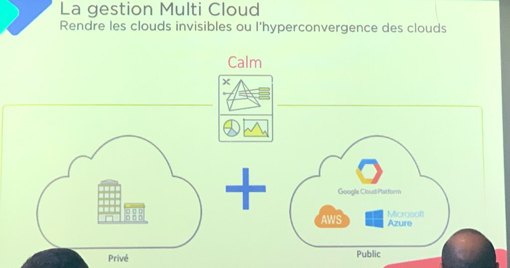 BStorage's tweet photo. @nutanix simplify #multicloud management with « Calm » to make the transition invisible and to obtain a single access interface #nextour #NEXTconf. https://t.co/GEtcw473WX