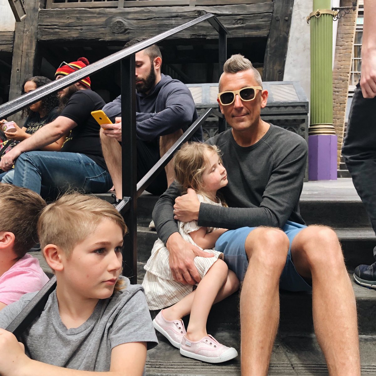 Post-butter beer crash in Daigon Alley at Universal Studios